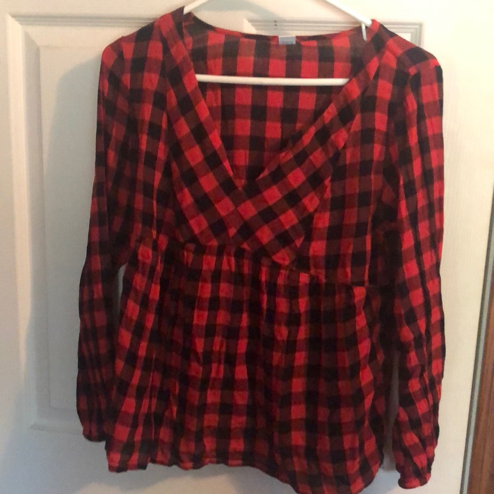 Plaid Red Top!